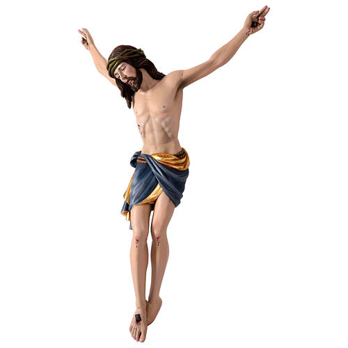 Cristo in legno dipinto Siena Val Gardena 6