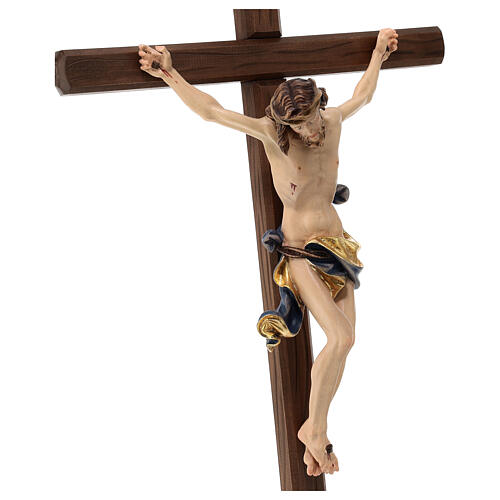 Crucifijo madera Leonardo pintada Val Gardena 5
