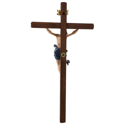 Crucifix in painted wood Leonardo style, Val Gardena 7