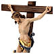 Crucifix in painted wood Leonardo style, Val Gardena s3