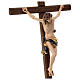 Crucifix in painted wood Leonardo style, Val Gardena s5