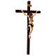 Crucifix in painted wood Leonardo style, Val Gardena s6