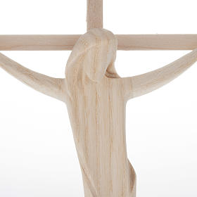 Crucifix bois naturel style modern Val Gardena