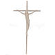 Crucifix bois naturel style modern Val Gardena s1