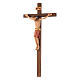 Crucifix bois peint Corps style Saint Damien s2