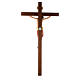 Crucifix bois peint Corps style Saint Damien s4