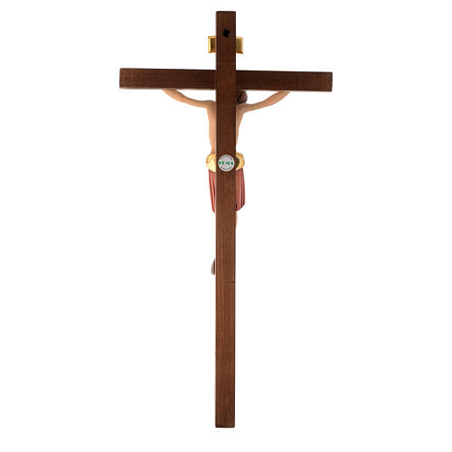 Crucifixo madeira Val Gardena pintada São Damião 4