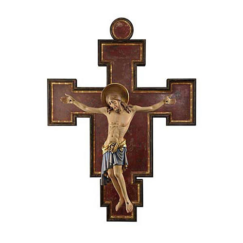 Crucifijo madera pintada Cimabue 125 cm 1