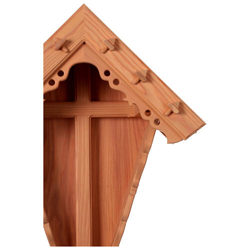 Schnitzerei Grödnertal Kreuz des Landes Lärchenholz 3