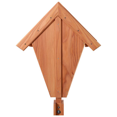 Schnitzerei Grödnertal Kreuz des Landes Lärchenholz 11
