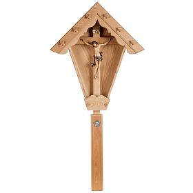 Croce campagna larice con corpo Cristo Val Gardena