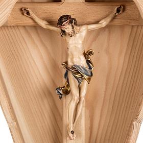 Croce campagna larice con corpo Cristo Val Gardena