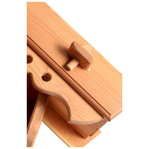 Country crucifix in varnished larch wood 7