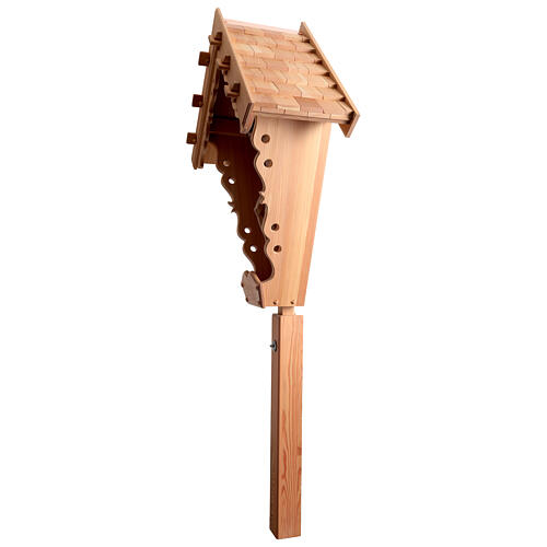 Country crucifix in varnished larch wood 10