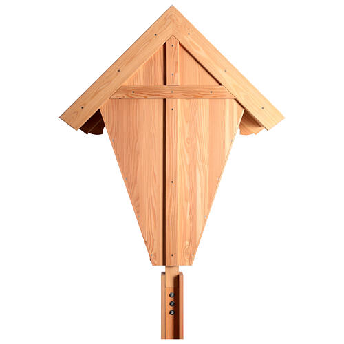 Country crucifix in varnished larch wood 13