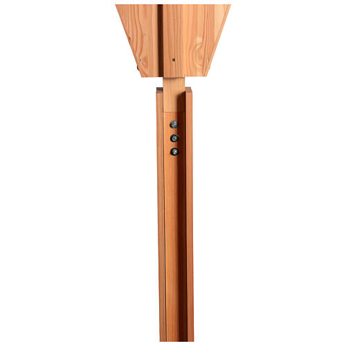 Country crucifix in varnished larch wood 14