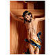 Croce campagna larice laccato con corpo di Cristo s2