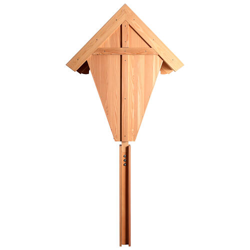 Country crucifix in varnished larch wood 15