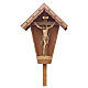 Country crucifix in varnished larch wood s1