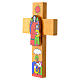 Kreuz mit Schutzengel aus emaillierten Holz. s3