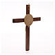 Crucifix in beech wood, body in bronze s3