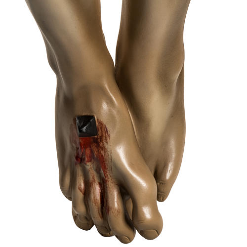 Leib Christi in Agonie aus Holzmasse. 9