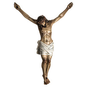 Leib des toten Christus aus Holzmasse, antikisiertes Finish