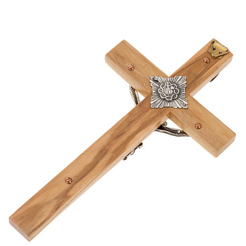 Crucifijo para sacerdote madera de olivo 16x8cm 3