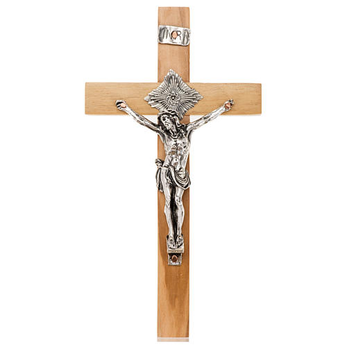 Crucifix pour prêtres bois d'olivier 16x8 cm 1