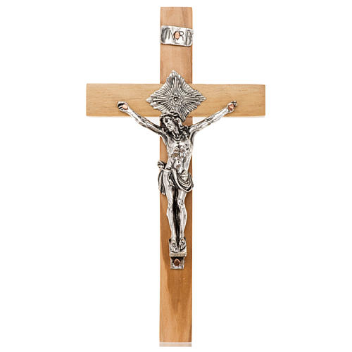 Crucifixo para padres madeira de oliveira 16x8 cm 1