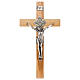 Crucifixo para padres madeira de oliveira 16x8 cm s1