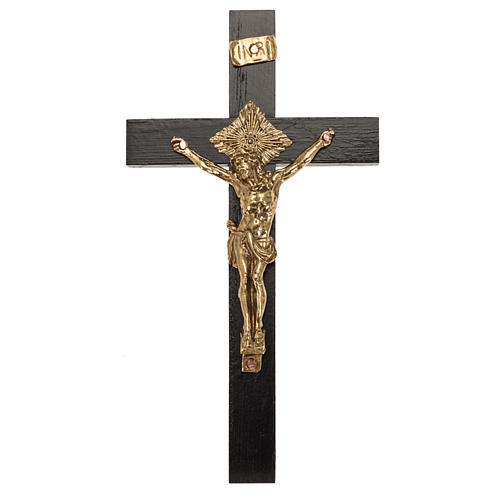 Crucifijo para sacerdote en madera roble 16x8cm 1