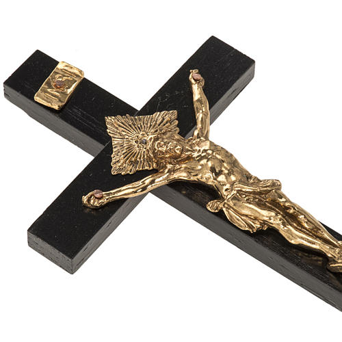 Crucifixo para padres em madeira de carvalho 16x8 cm 2