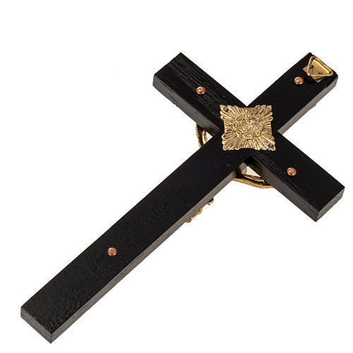 Crucifix for priests in durmast wood 16x8 cm 4