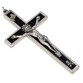 Kruzifix für Priester aus emaillierten Messing, 12x6cm.