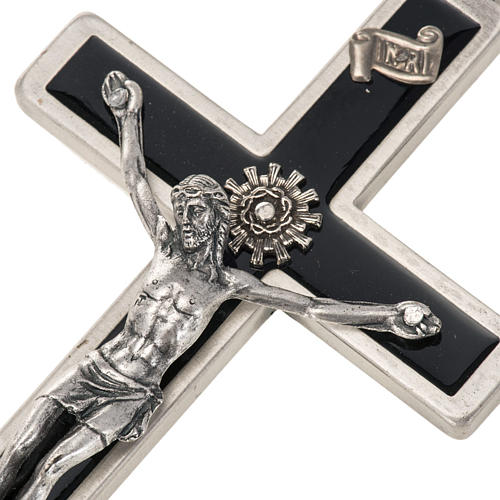 Kruzifix für Priester aus emaillierten Messing, 12x6cm. 3