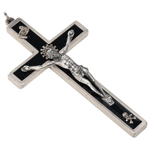 Crucifix pour prêtres en laiton émaillé 12x6 2
