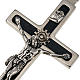 Crucifix pour prêtre en laiton et bois de rouvre 10x5 cm s3