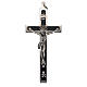 Crucifixo para padres em latão e madeira de carvalho 10x5 cm s1