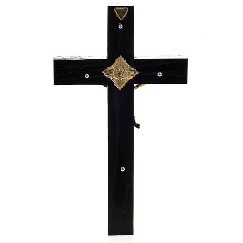 Crocifisso sacerdoti legno rovere 20x10 cm 3