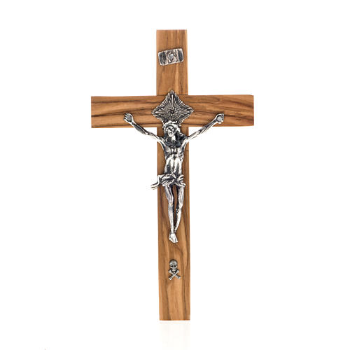 Crucifix pour prêtre en bois d'olivier 20x10 cm 1