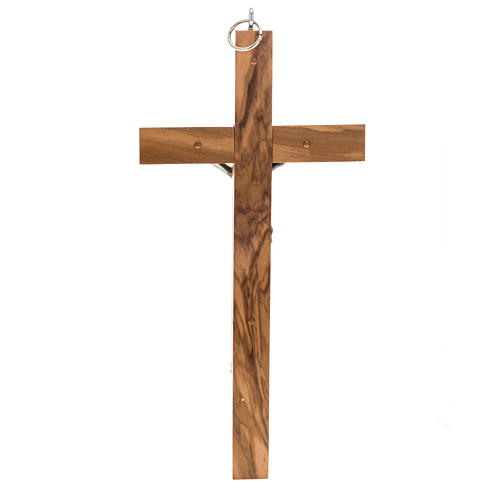 Crucifix for priests in olive wood 25x12 cm 3