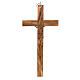 Crucifix for priests in olive wood 25x12 cm s3