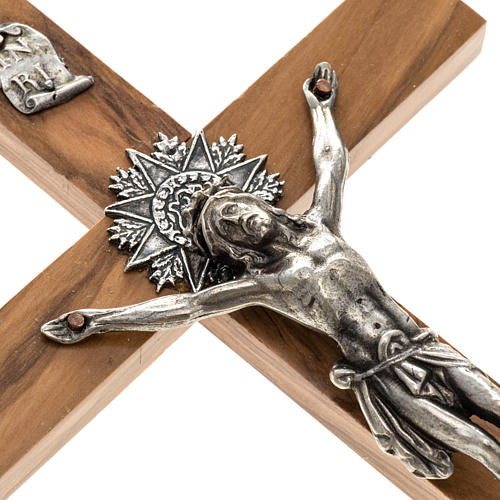 Crucifix pour prêtre en bois d'olivier 25x12 cm 2