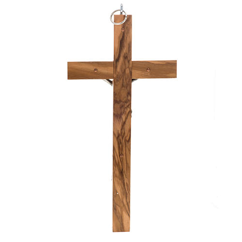 Crucifix pour prêtre en bois d'olivier 25x12 cm 3