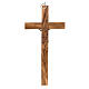 Crucifix pour prêtre en bois d'olivier 25x12 cm s3