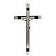 Crucifix pour prêtre en bois de rouvre et acier 30x15 cm s3