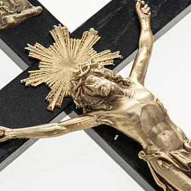Kreuz für Priester aus Eichenholz und Stahl, 36x19cm.