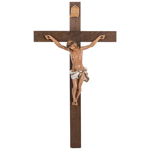 Crucifijo Fontanini cruz madera 54 x 30 cuerpo PVC 1