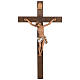 Crucifix croix bois 54x30 corps pvc Fontanini s1